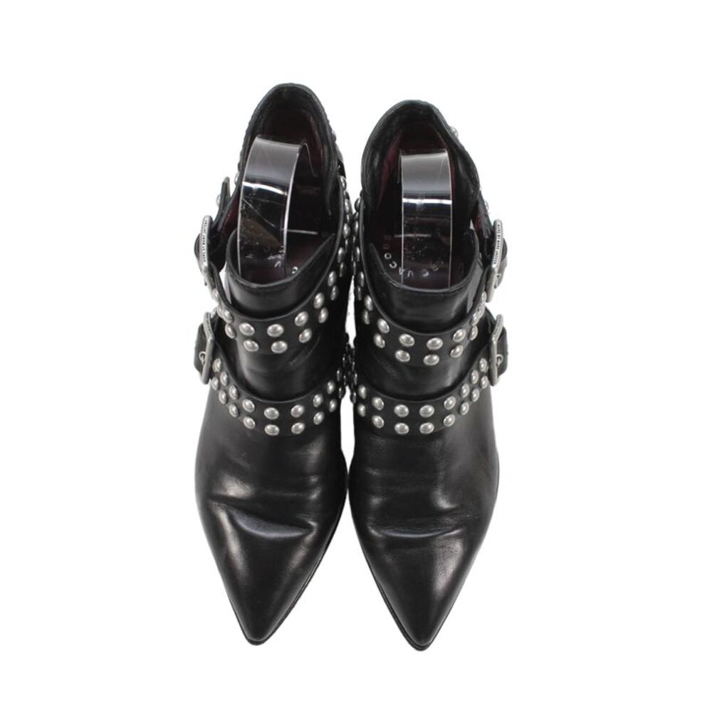 Marc By Marc Jacobs Womens Leather Pearl Ankle Boots Black Size 35.5 5.5 - Picture 2 of 5